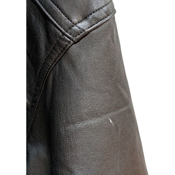 Sanctuary Women's Black Faux Leather Coat Size M - Picture 11 of 13